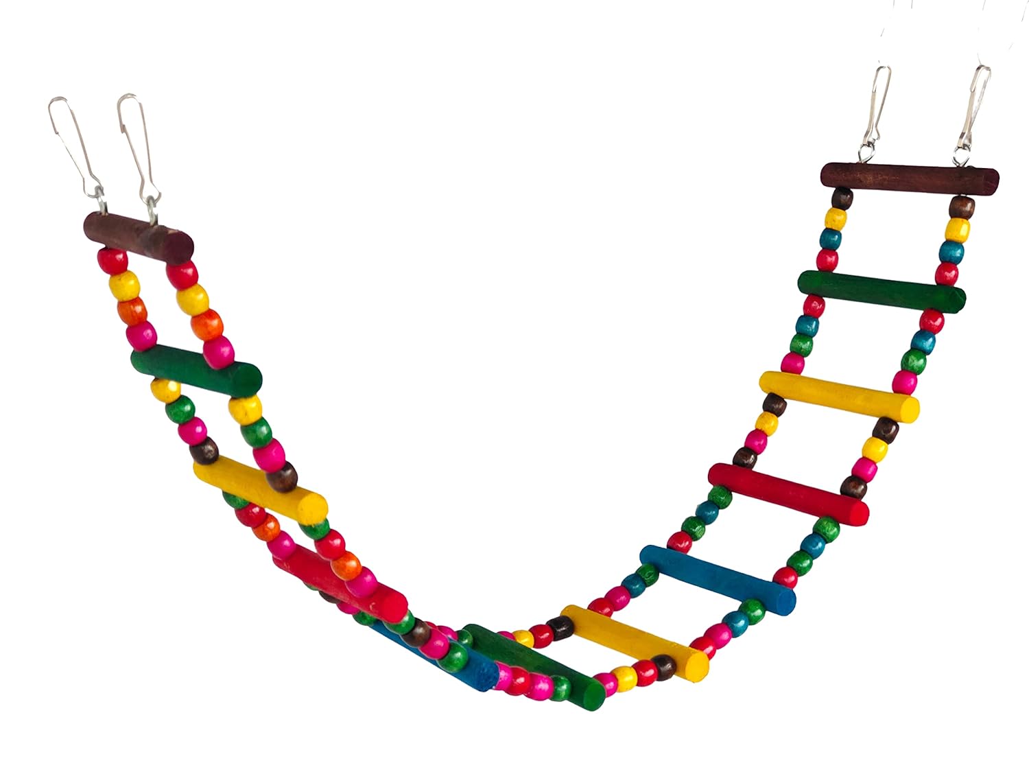 KSK 12 Steps Bird Toys 30 inch Wood Bird Ladder, Step Parrot Ladder