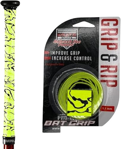 Miniatura 3 de KRATO Pro-Elite - Cinta de agarre de bate para béisbol y sóftbol, envuelve tu bate con repuesto de agarre de bate de béisbol precortado de 0.069