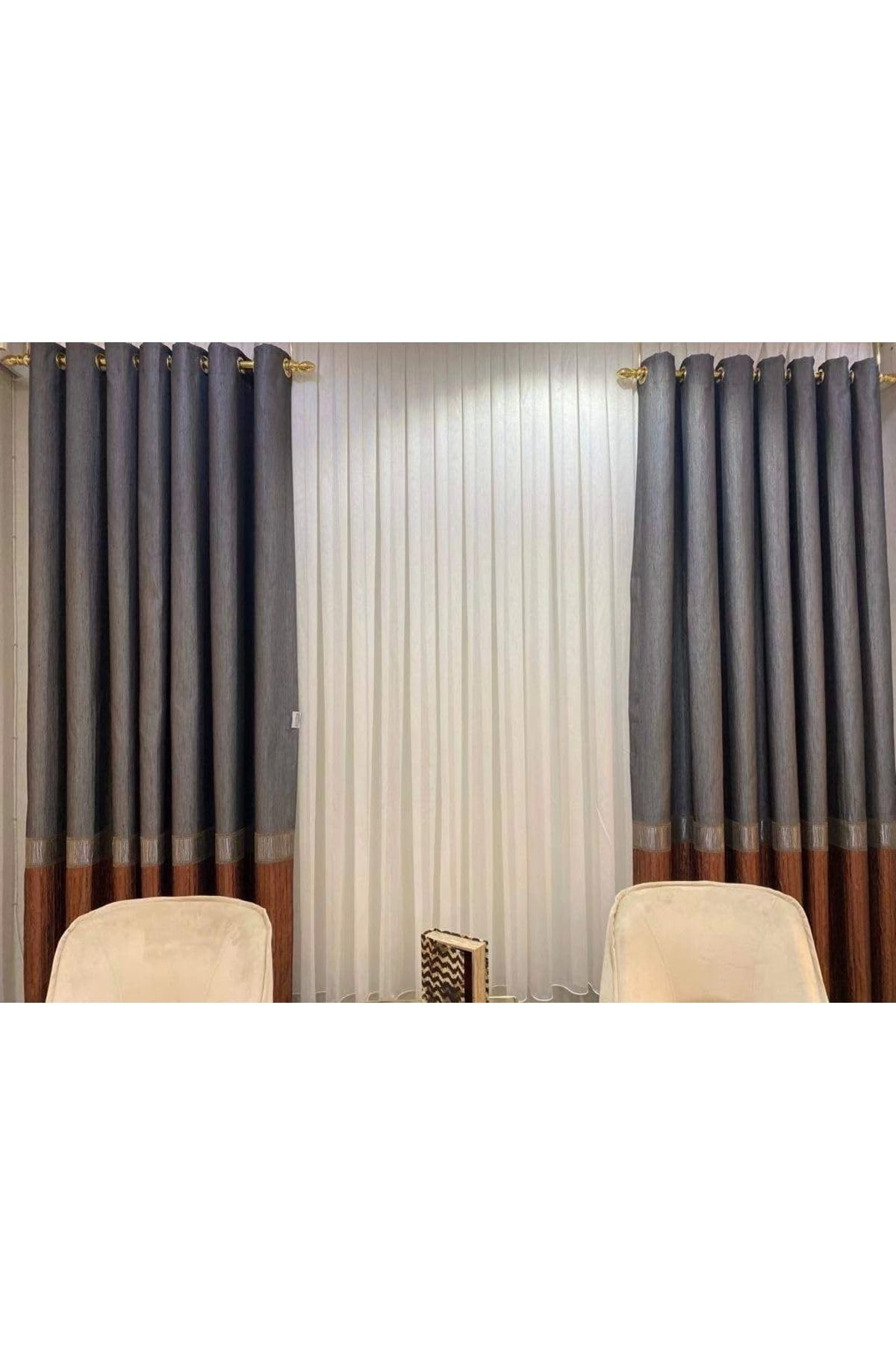 Nivemeshome Beyaz Pırlanta Tül Perde 1/3 Sık Pile 250 x 250