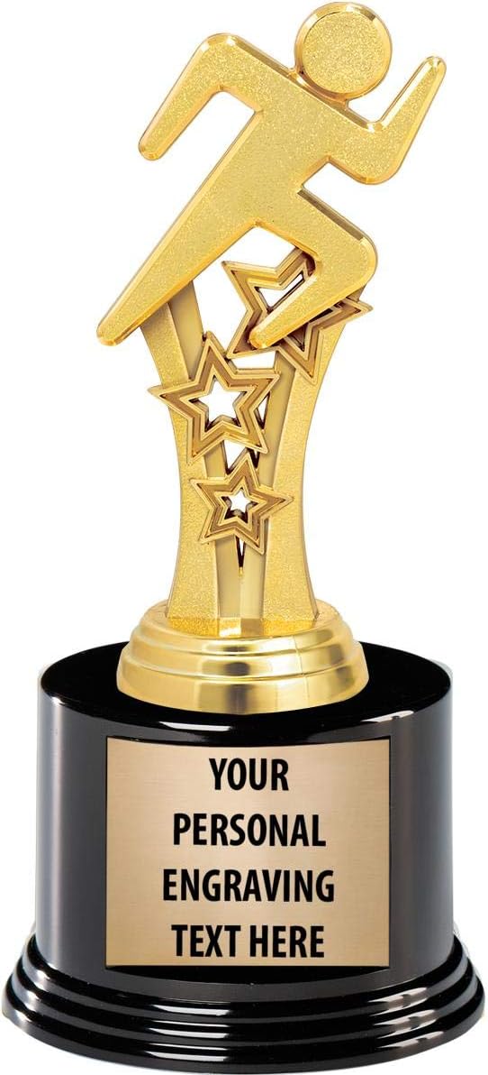 Crown Awards Running Trophy, 7.25" Runner Trophy with 5 Lines of Free Engraving Prime