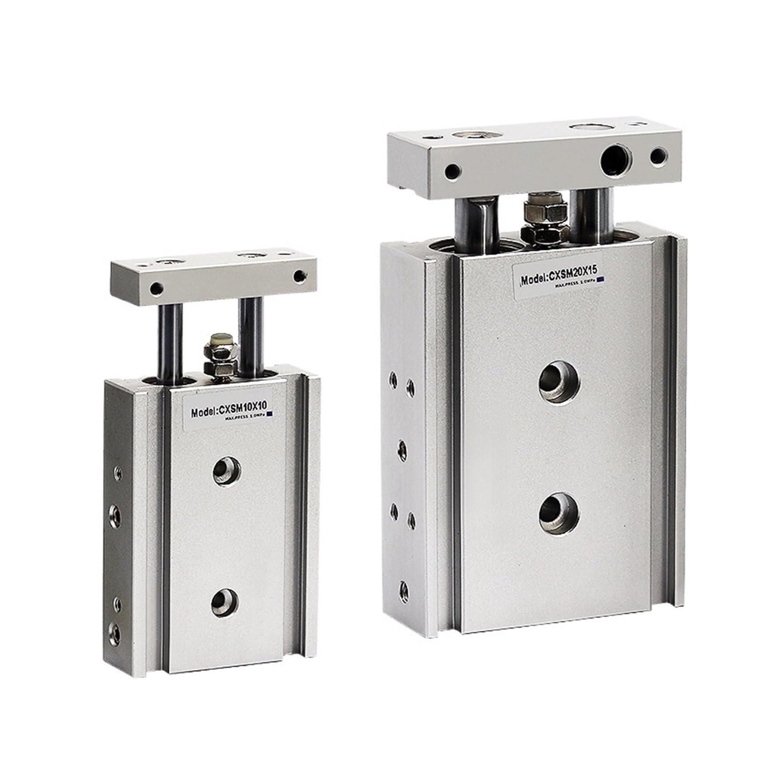 Cylindre double effet CXSM25-10 à double tige de remplacement pour guidage précis