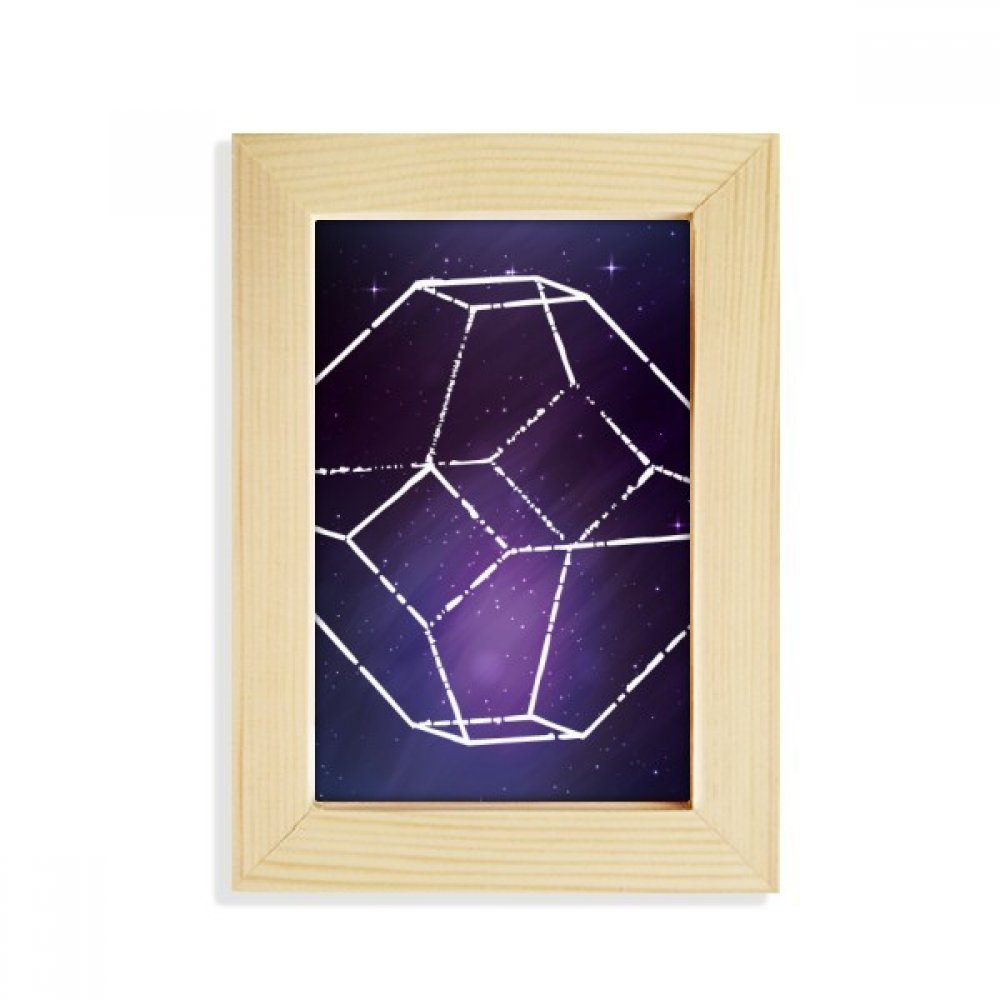 Marco de fotos de madera 5x7 pulgadas con diseño de universo y estrellas