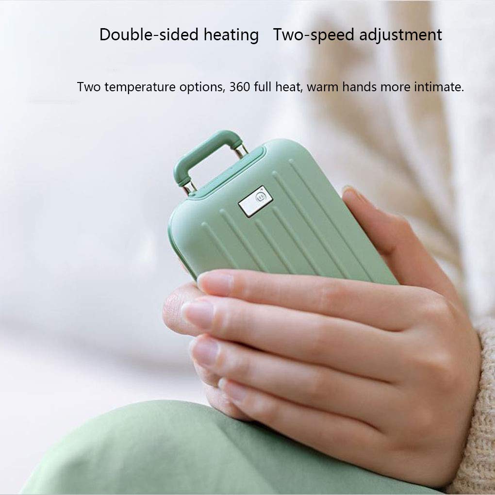 Scaldamani USB Ricaricabile, scaldamani Elettrico, scaldamani con Doppia Tasca Laterale, scaldamani Tascabile, Regalo Riutilizzabile per Il Freddo Inverno Power Bank