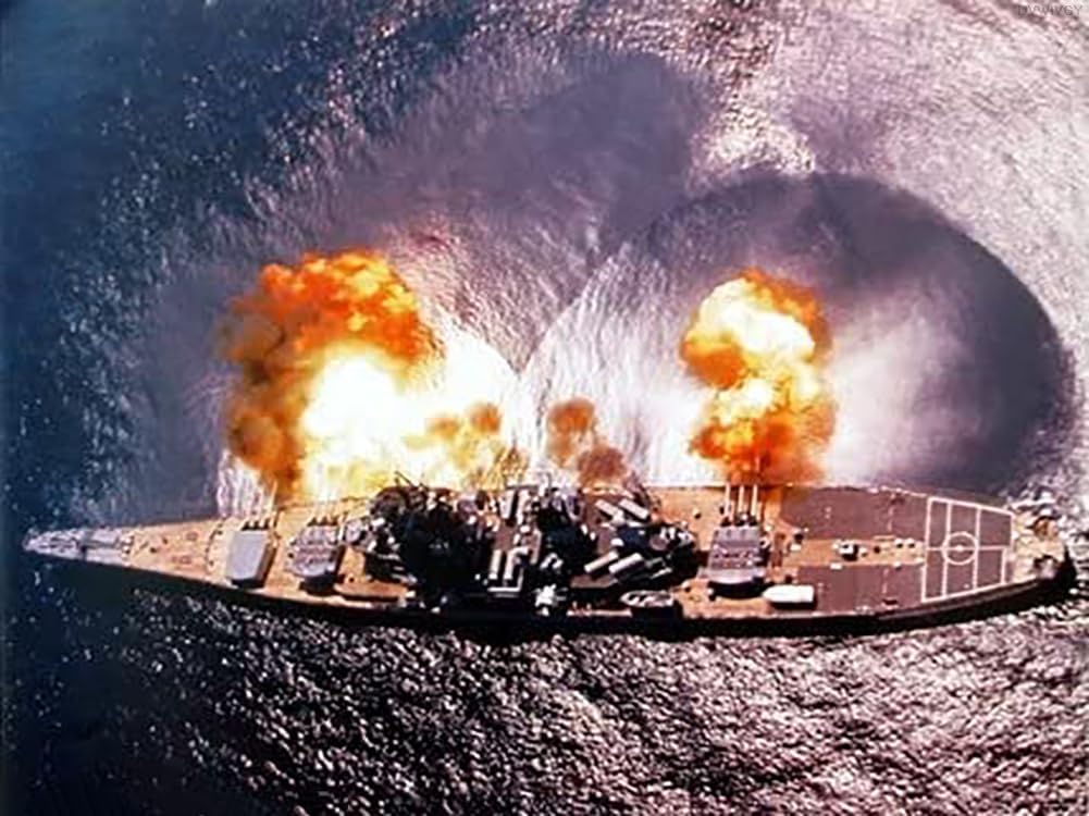 DVWIVGY Military Navy War 5D Diamond Painting USS Missouri Battleship Diamond Art Full Drill by Numbers Family for Home Wall Decor for Home Wall Decor 12x16 Inch