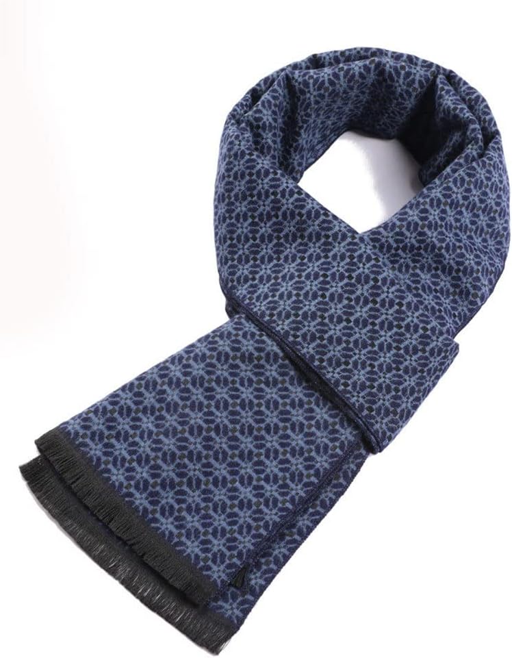Fashion Winter Korean Student Youth Casual Scarf Wild Warm Silk Brushed Men's Scarf(Black)