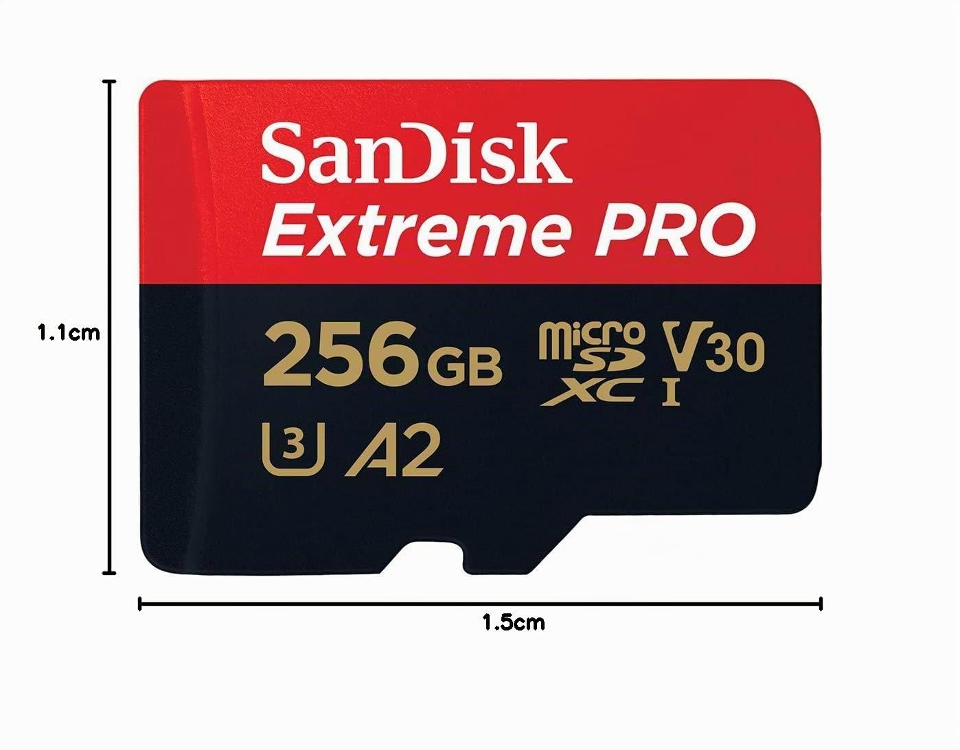 SANDISK Extreme PRO 256GB scheda microSDXC + adattatore SD (Velocità fino a 200 MB/s, RescuePRO Deluxe, UHS-I, Class 10, U3, V30, RescuePro Deluxe)