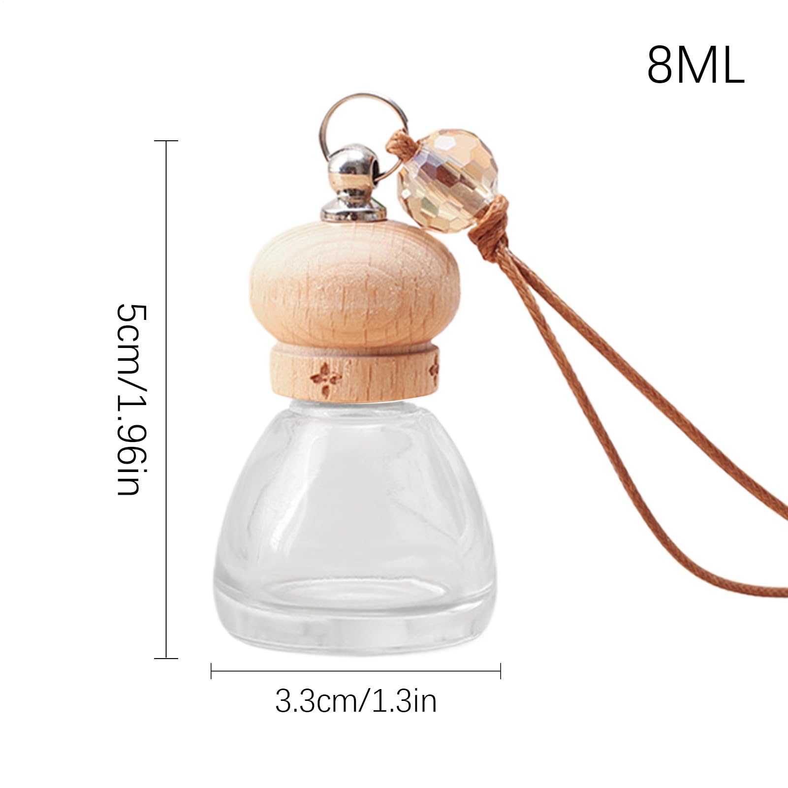 Profumatore per Auto Diffusore 8ml Ricaricabile Vetro Antigoccia