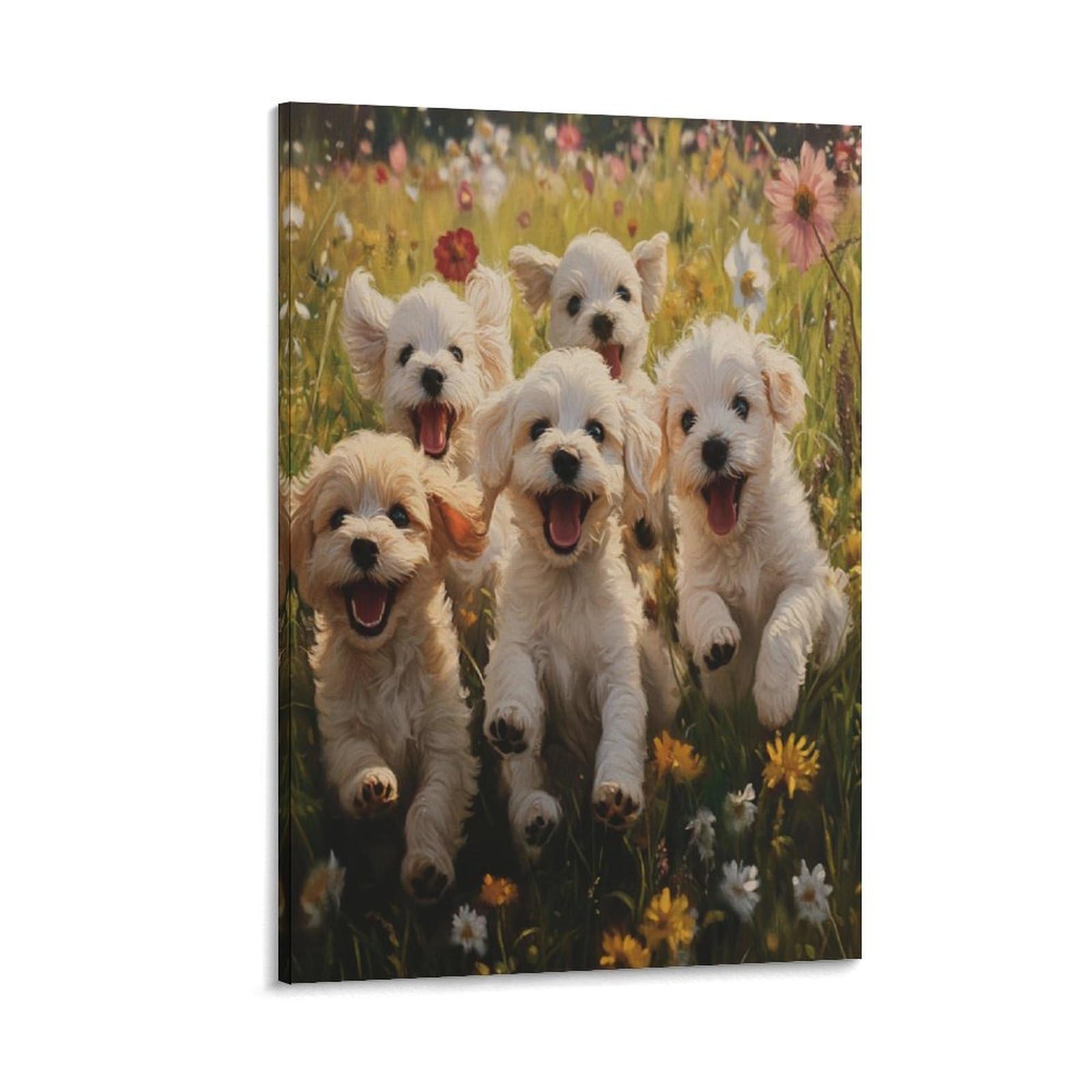 Décoration Murale Chien maltès Poster Toile Salon Chambre 50x75cm - 6