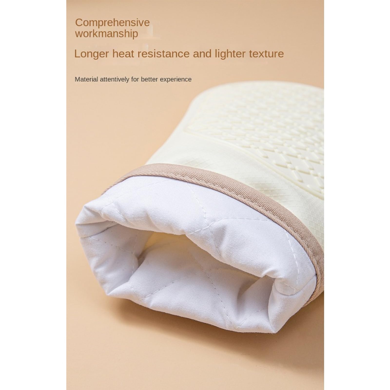 Guantes para Asar Resistentes al Calor y al Agua, Manoplas de Silicona para Horno para Barbacoa, Guantes para microondas antiescaldaduras de Cinco Dedos