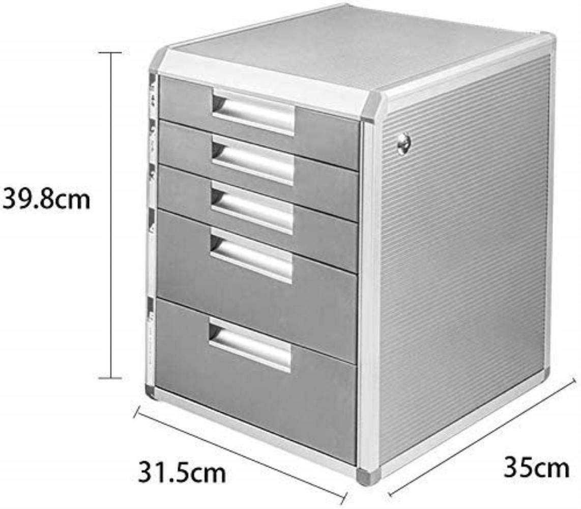 Schedari Appartamento al 5° Piano Innovazione Design Affascinante Venature del Legno, Argento File Manager per Ufficio Armadietto Desktop Manager Mobili per Ufficio Domestico (A)