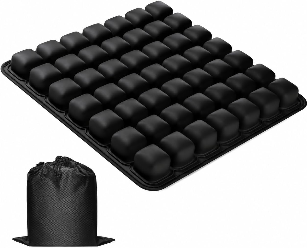 Inflatable Airplane Seat Cushion for Long Flights, Press-to-Inflate Travel Cushion with Air-Cell Support, Lightweight Portable Seat Pad for Air Travel, Car, Office Chair and Wheelchair