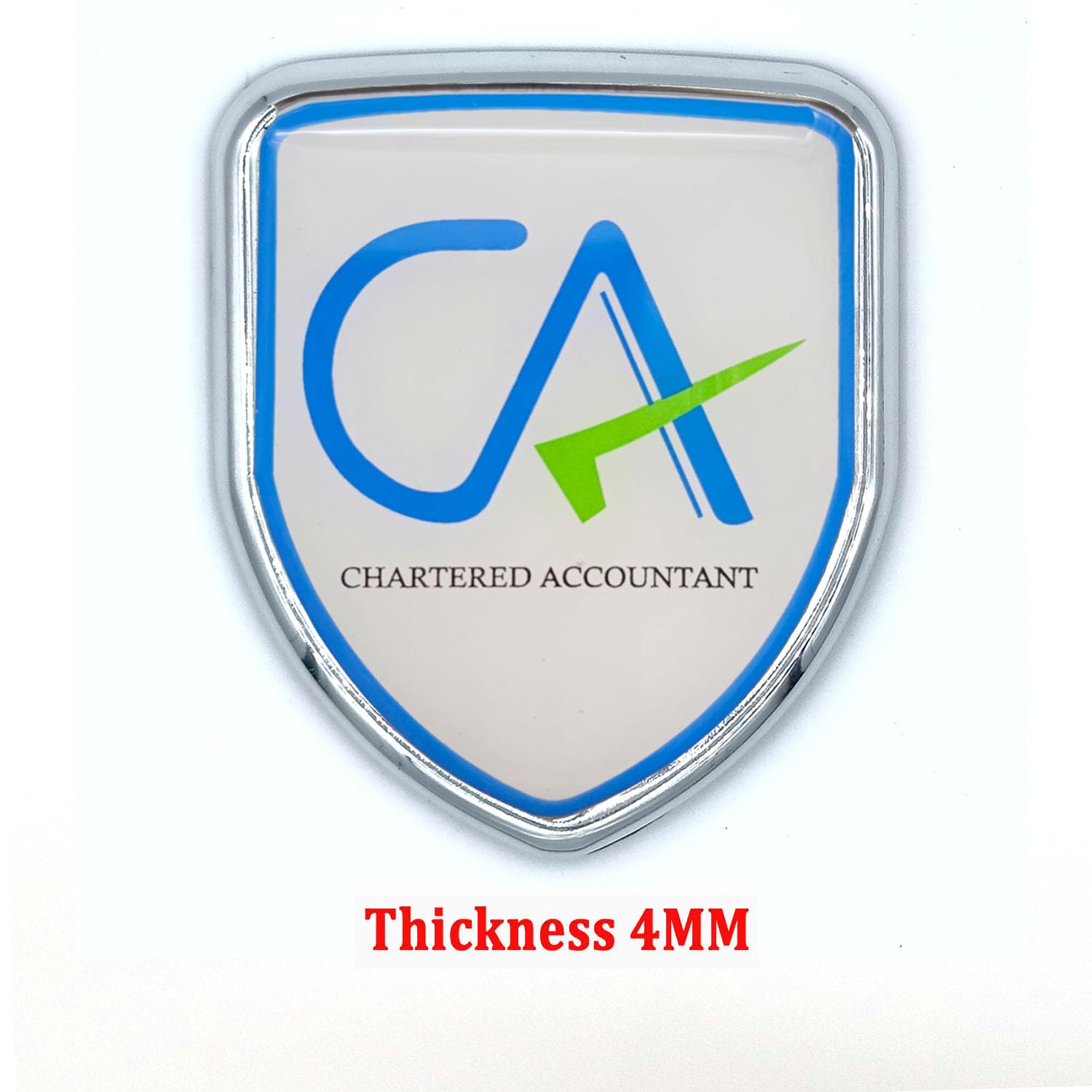 S2S Stylish 3D Chrome Sticker Emblem Badge Logo | Durable Automotive Decoration | for Cars & Bikes (Chartered Accountant) - Image 3 thumbnail