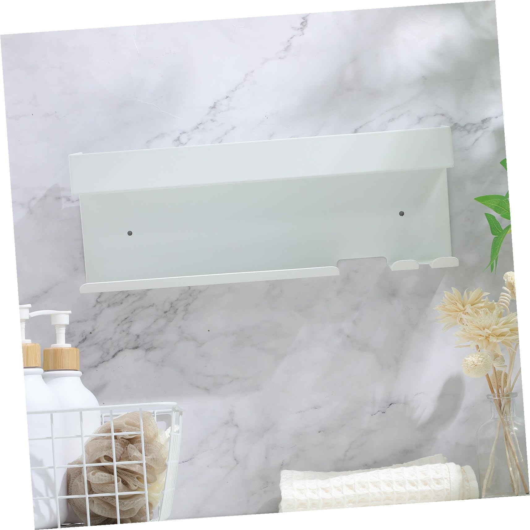 TOYANDONA Support Mural sans Perçage pour Sèche-cheveux et Lisseur Aluminium Résistant Chaleur Organiseur Élégant et Moderne pour Rangement de Fer à Boucler et Sèche-cheveux