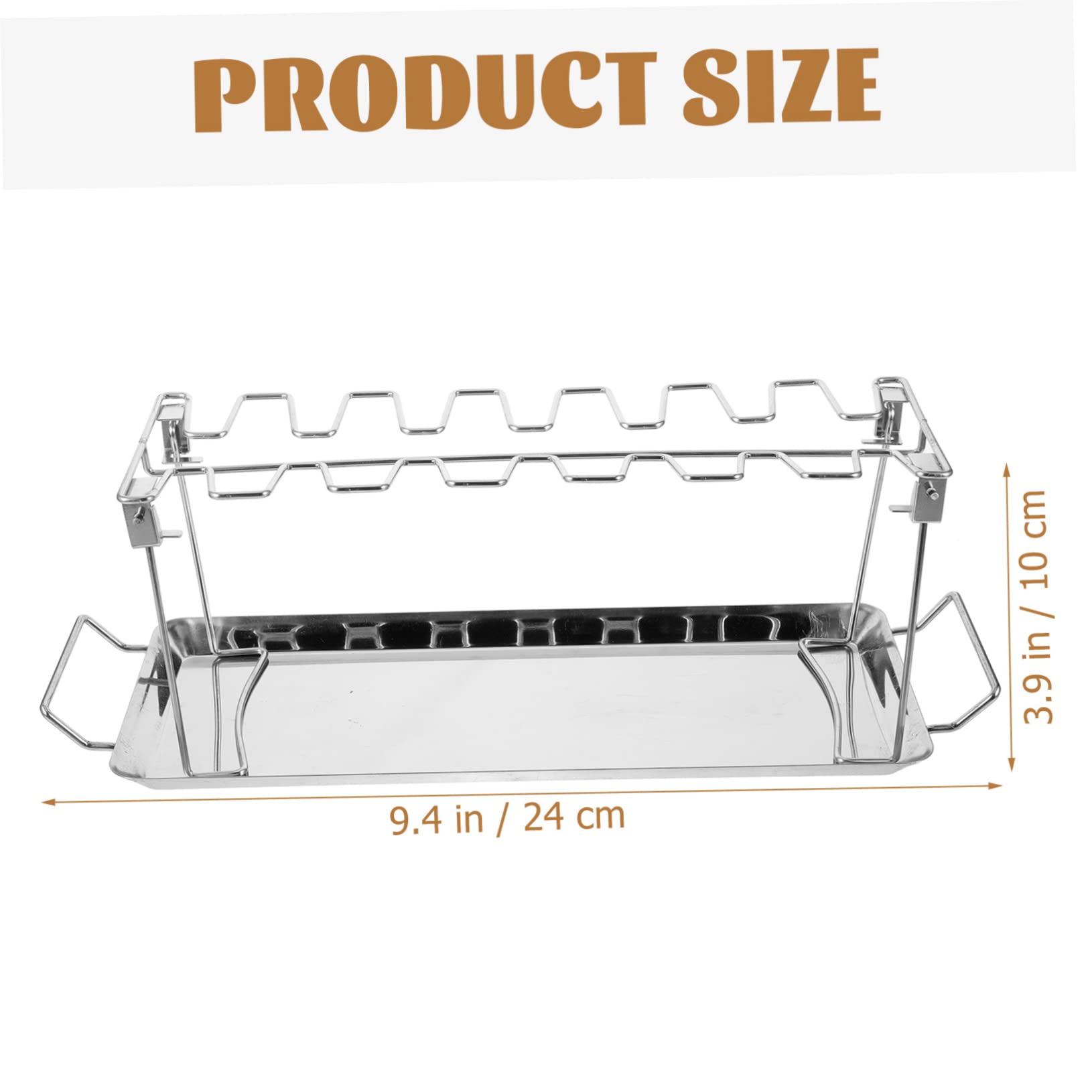 Set Forche per Pollo da Arrosto in Acciaio Inox 2 Pezzi | Argento, Pratica da Usare, per Grigliate All'aperto e Feste in Giardino