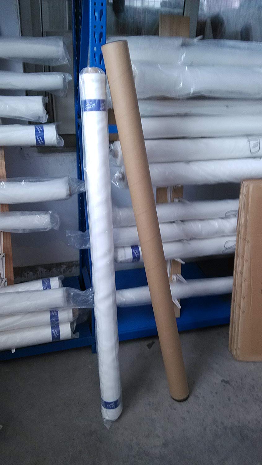 Toile de sérigraphie, 100 mailles 40 T, Largeur 1,27 m 3 m de long | Polyester blanc, pour textile, plastique, métal, verre et détails fins