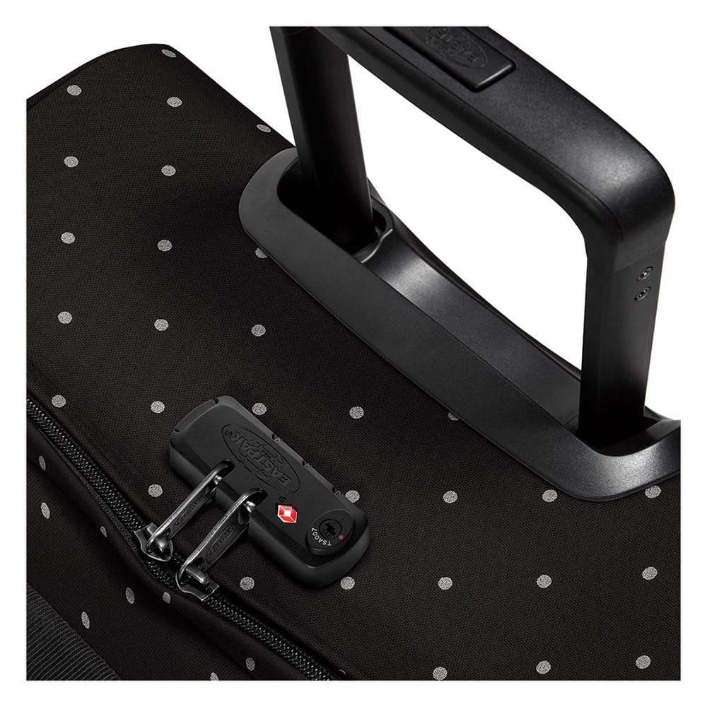 Eastpak Tranverz S Trolley Cabina 42L (51 x 32,5 x 24 cm), valigia bagaglio a mano con ruote, resistente e leggera, doppio scomparto, manico telescopico e TSA lock - DOTS BLACK SILVER