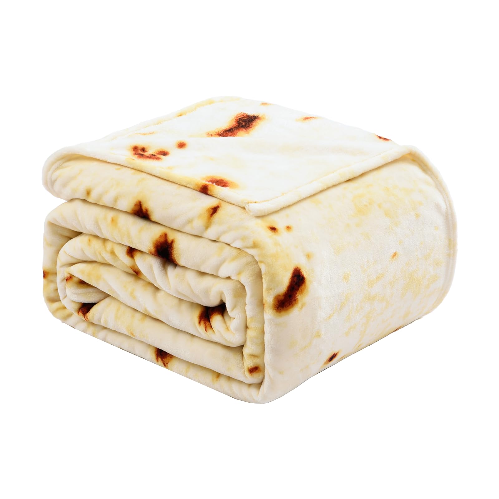 Excervent Tortilla-Wickeldecke – Lustige Burrito-Decke Aus Weichem Flanell, 152 Cm, Beige