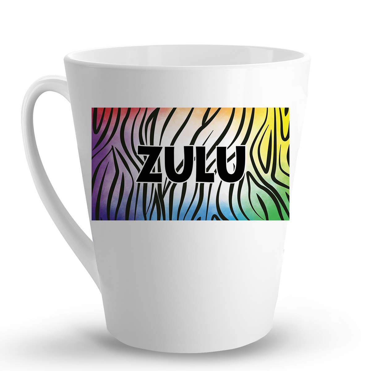 Makoroni - ZULU Africa Afro American - 12 Oz. Ceramic LATTE MUG Coffee Drinking Cup, DesB54