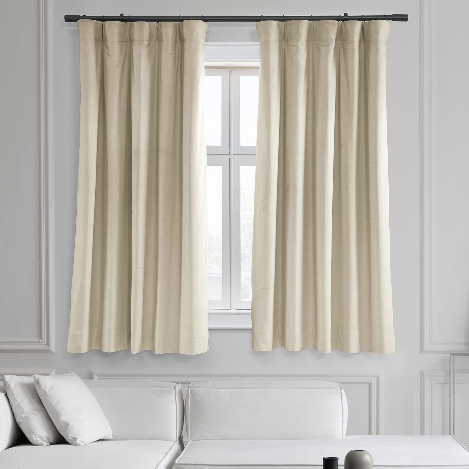 HPD Half Price Drapes Signature Velvet Thermal Blackout Curtains for Living Room 63 Inch Long (1 Panel) Rod Pocket Insulated Blackout Curtains for Bedroom Window Curtains 50W x 63L - Image 2