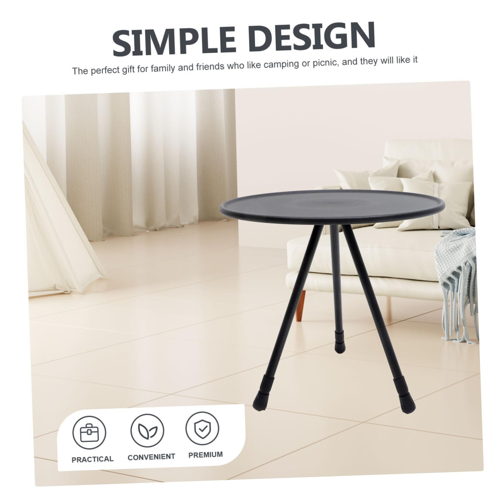 MAGICLULU Tavolo Compatto da Campeggio Pieghevole e Portatile in Acciaio Inox, Leggero per Picnic e Gite in Spiaggia