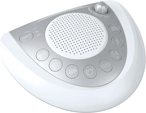 Miniatura 9 de Máquina de sonido para dormir, máquina de ruido portátil con batería con 36 sonidos relajantes, cargador USB, temporizador de apagado automático,