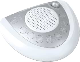 Mesqool Máquina De Ruído Branco Portátil Para Dormir Com 24 Sons Relaxantes, Função De Temporizador E Memória, Entrada Para Fone De Ouvido, Carregamento Usb, Alimentação Por Tomada Ou Bateria