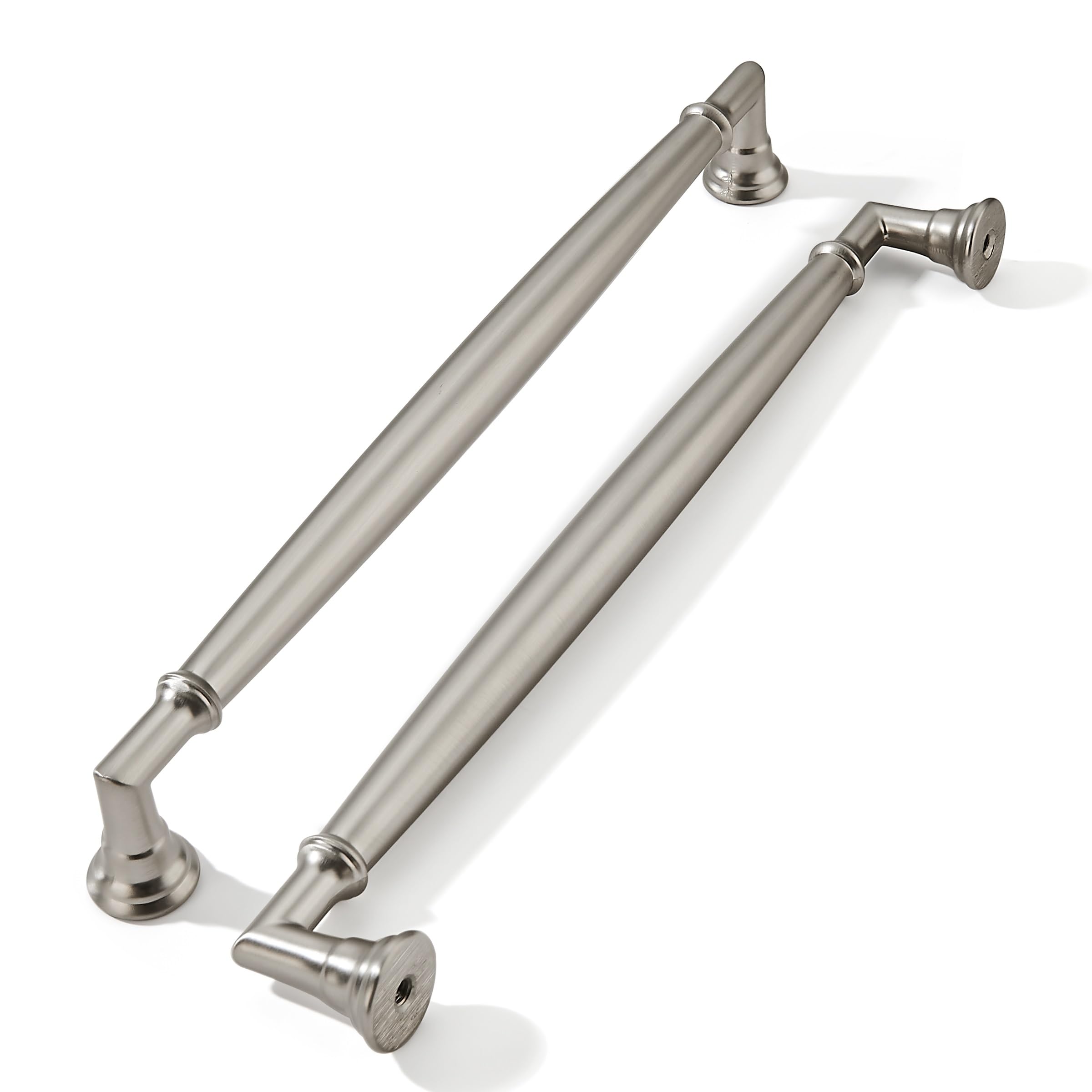 khtumeware 2 Pack 8 Inch(203mm) Brushed Satin Nickel Cabinet Pulls Heavy Duty Solid Cabinet Handles Kitchen Cabinet Hardware for Cupboard Drawer Handles
