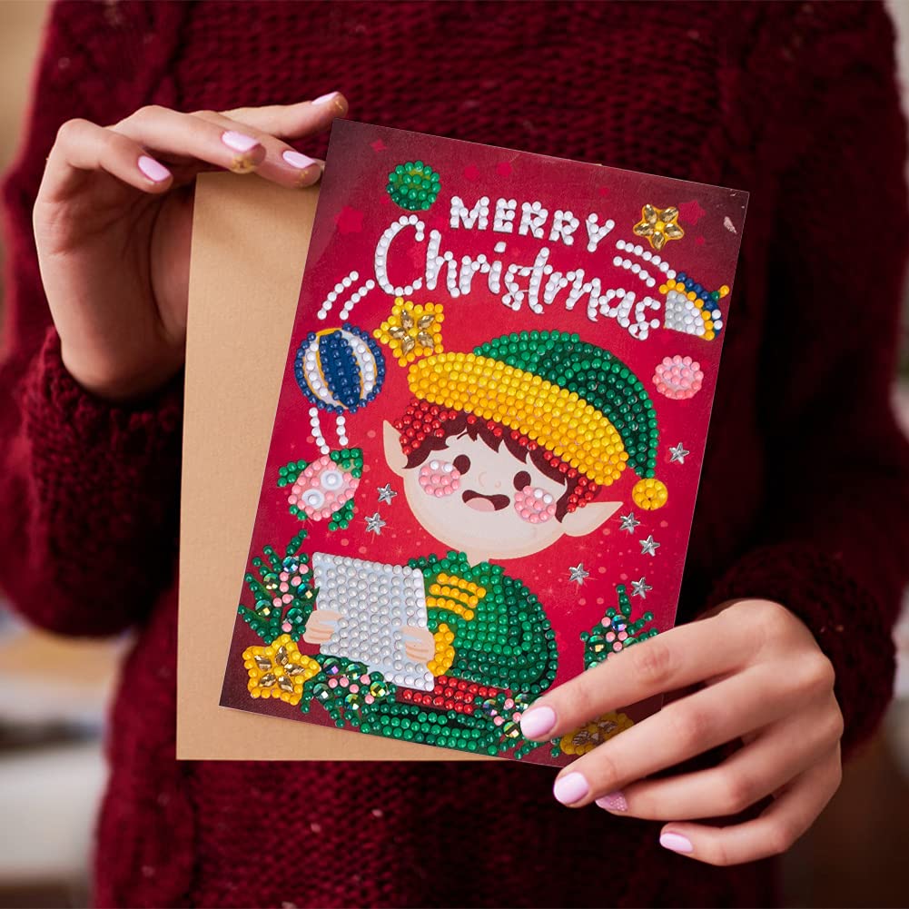 Kit di calze per pittura a mosaico 5D fai da te per Natale con Babbo Natale
