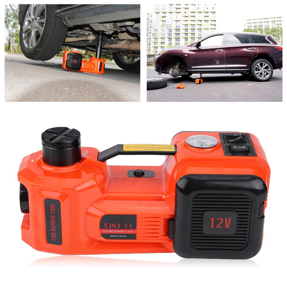 Cric Elettrico 5 T 12V DC, Sollevatore a Carrello Idraulico per Garage e Cric a Carrello di Emergenza per Auto, Camion, SUV,
