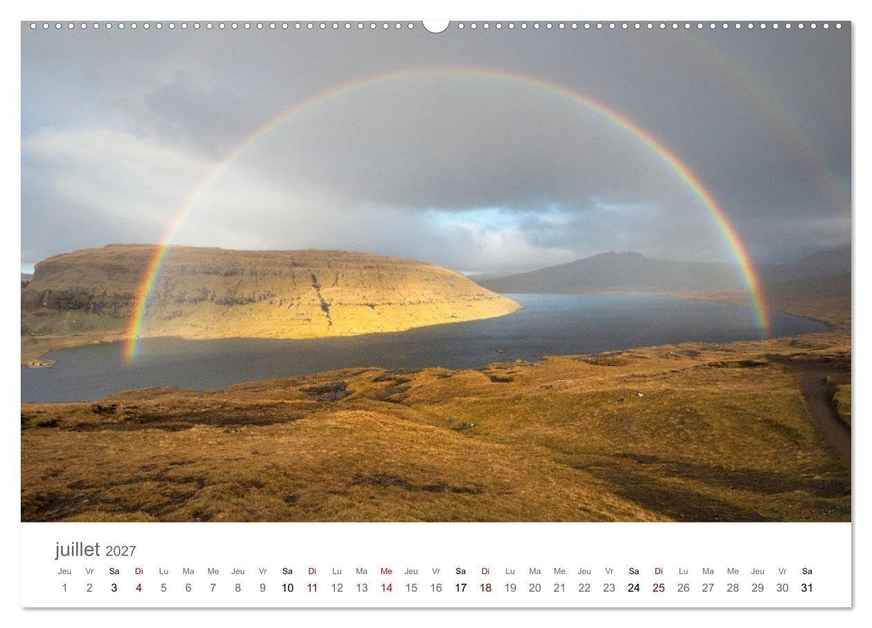 Lumières d'automne aux îles Féroé (Calendrier mural haut de gamme 2027 DIN A2 vertical), CALVENDO calendrier mensuel: L'atmosphère du nord