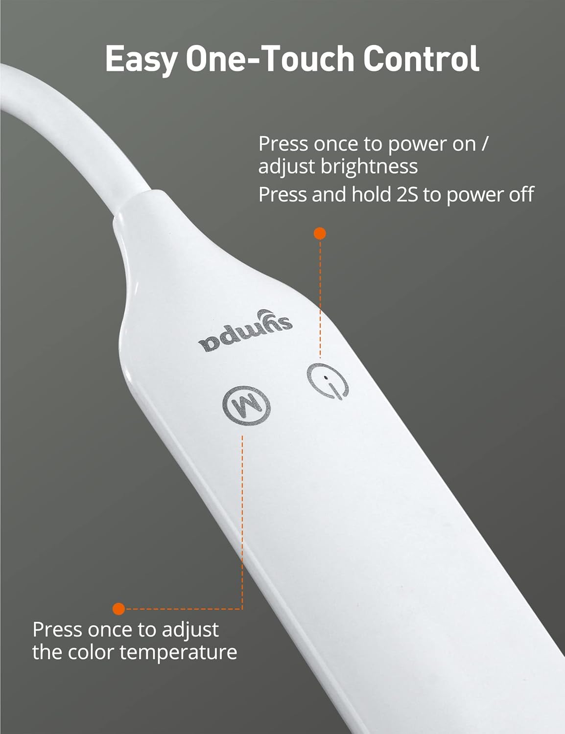 LED Floor Lamp, sympa Upgraded Floor Lamp Features 4 Color Temperatures & 4 Brightness Levels, Standing Lamp with Adjustable Gooseneck, Touch Control, Stable Base Lamp for Living Room, Bedroom, Office : Tools & Home Improvement