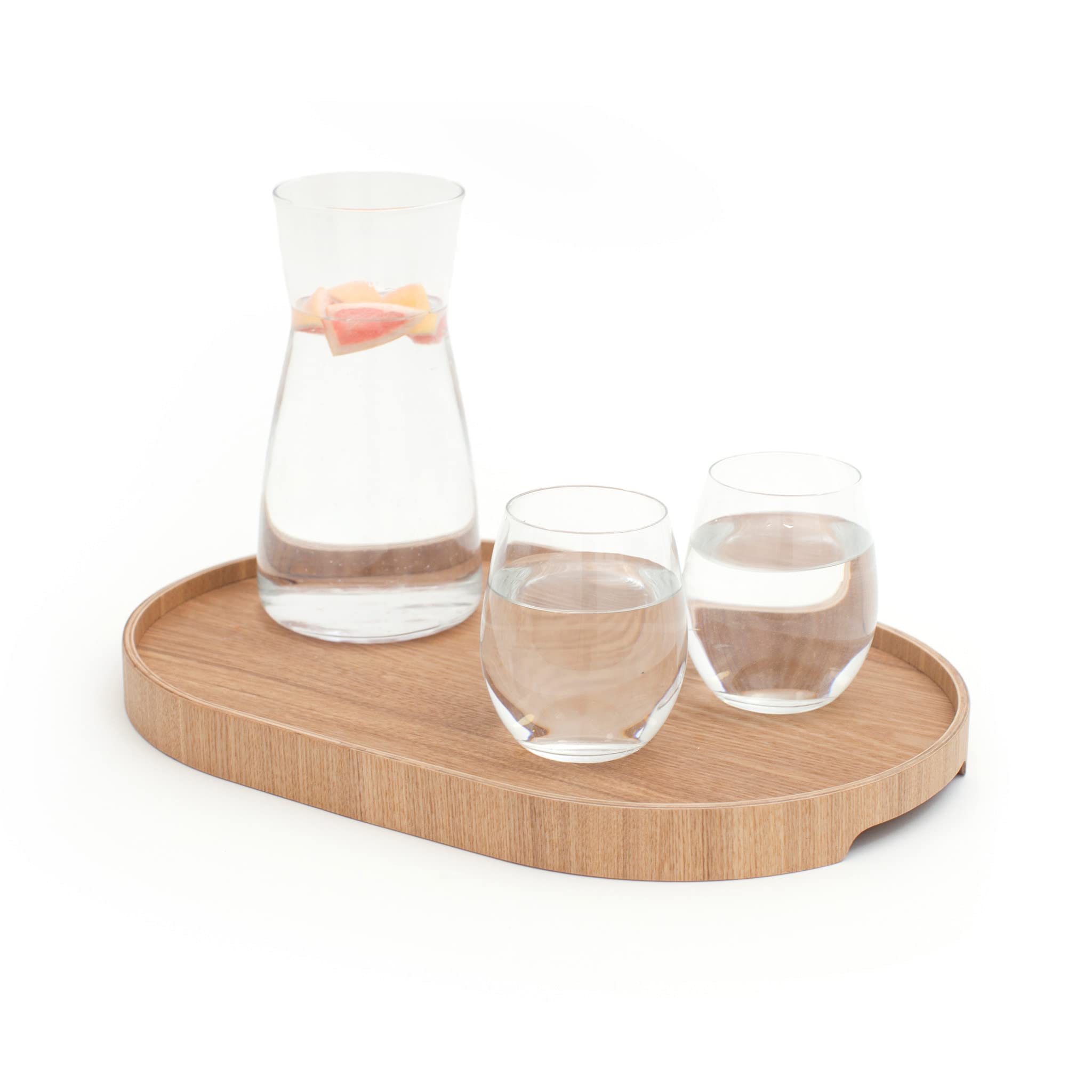 Vassoio da portata Antiscivolo. Vassoio portatile per colazione, pranzo, cena. Legno di salice naturale. MEDIO (39x26x3 cm)