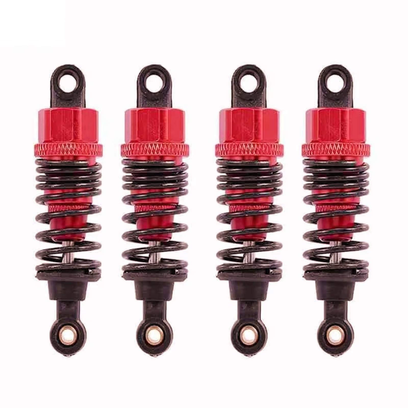 Amortiguadore Coche RC para HSP para Redcat Exceed para HPI Escala 1:10 para Coches De Carreras RC Amortiguador De Metal De 60 Mm(4Pcs Red)