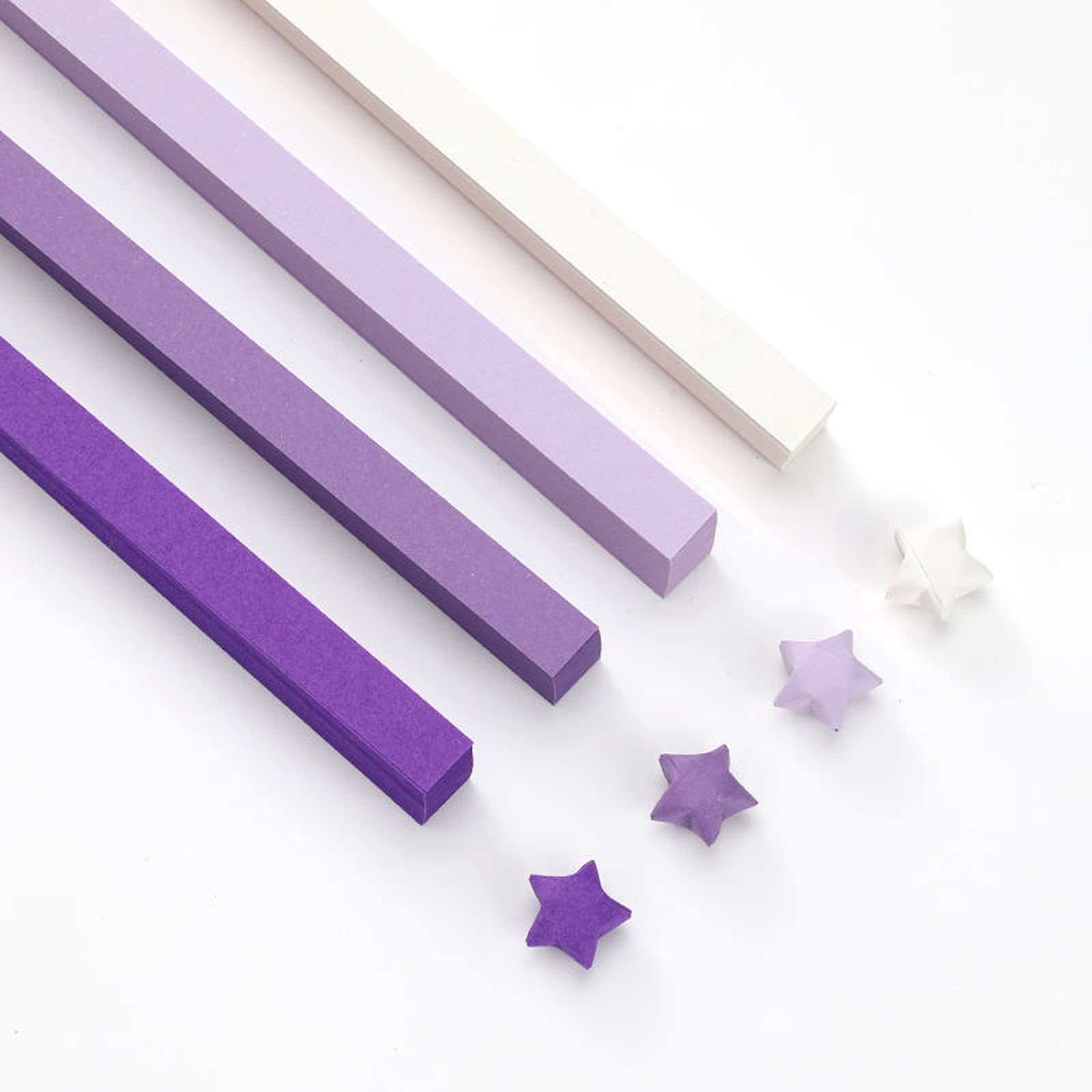 Papier à plier,Bandes de papier Origami étoiles porte-bonheur à
