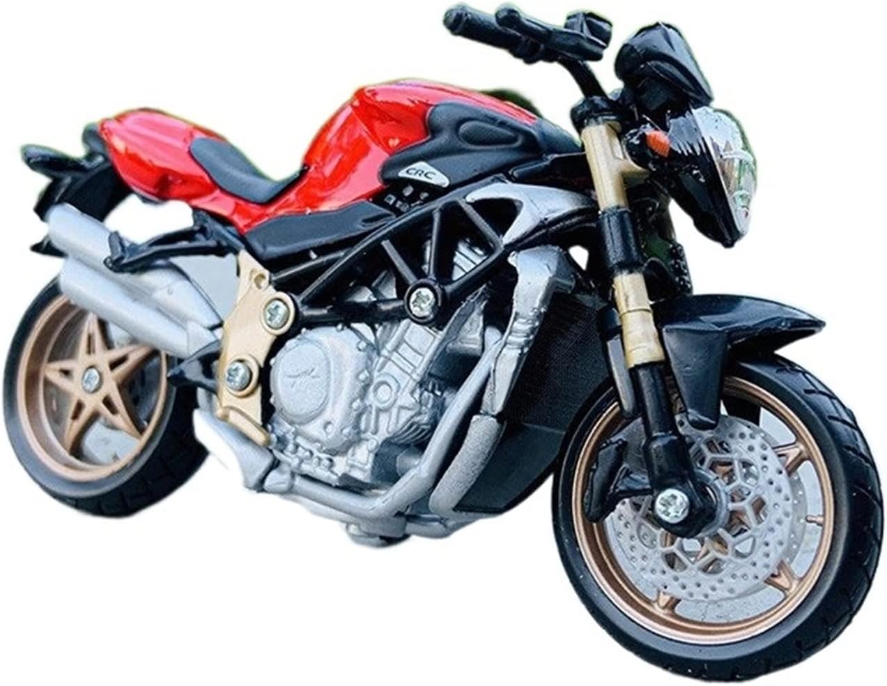 HTASFCI Motorcycle Model for MV Agusta Brutale Oro 1:18 Static Die-cast Car Collector Grade Motorcycle Model Locomotive