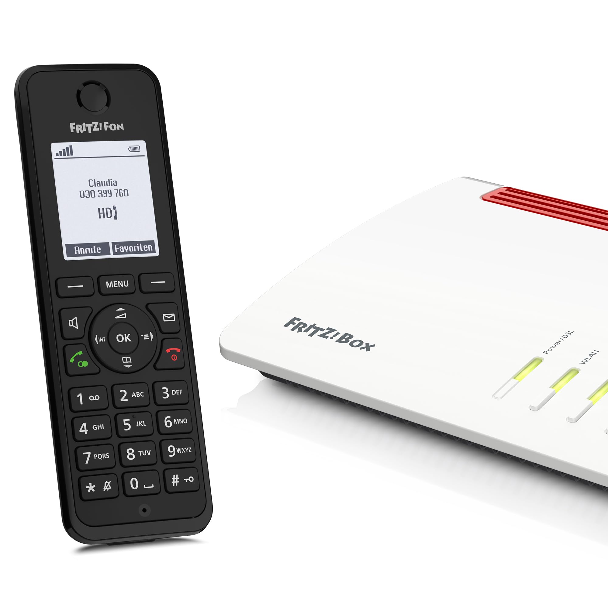 FRITZ!Fon M3 DECT-Komforttelefon 1,8" Monochrom-Display HD-Telefonie Full-Duplex-Freisprechen