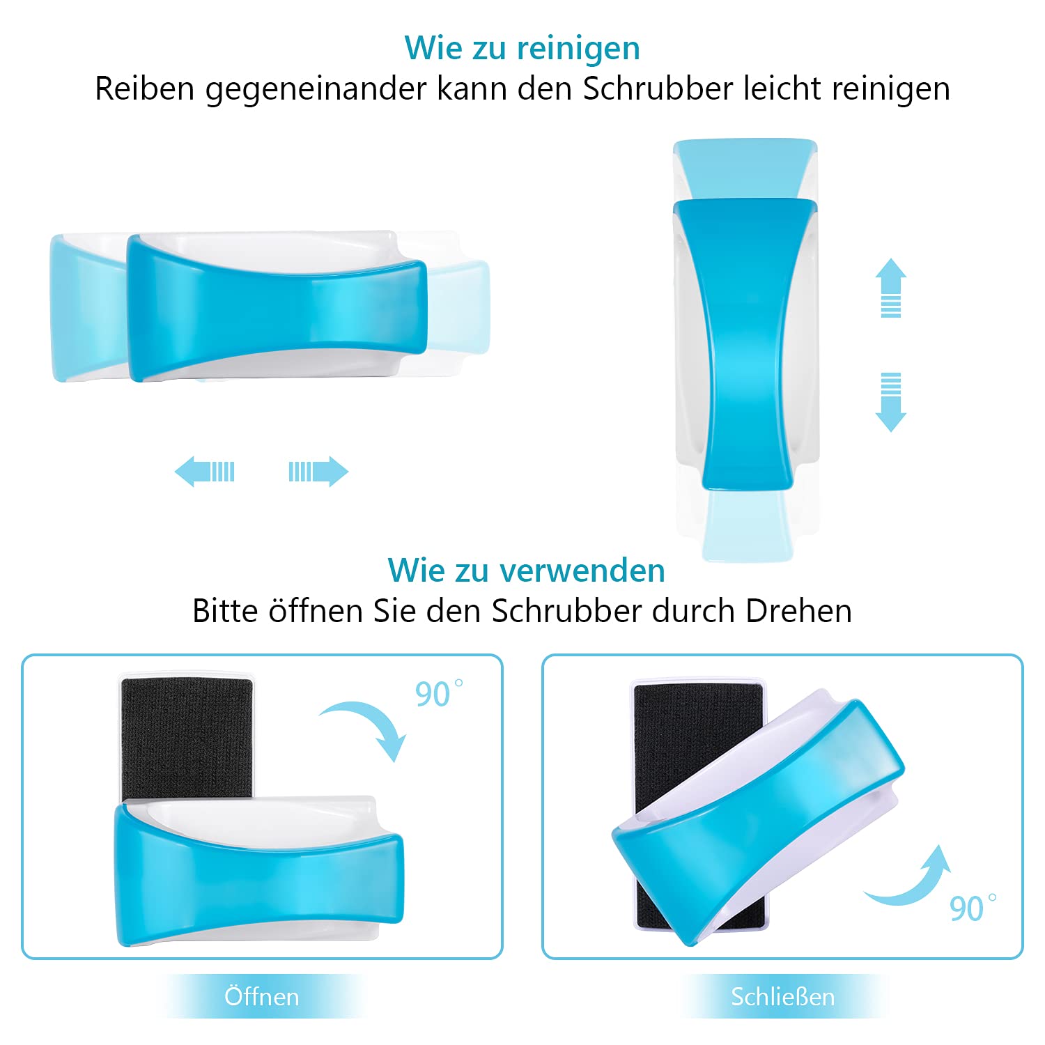 magnetisch Aquarium scheibenreiniger, Schwimmender Scheiben-Reinigungs Magnet für Aquarienscheiben [ kratzfrei und rutschfest ]