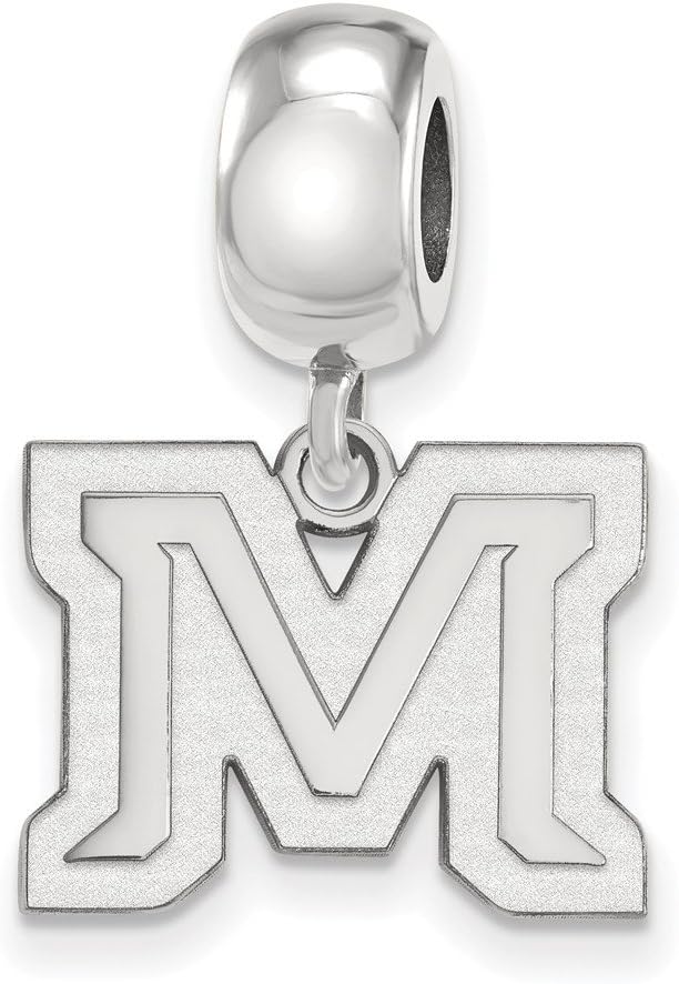 Montana State Small (1/2 Inch) Dangle Bead (Sterling Sliver)