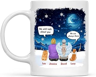 46Custom Pet Loss Gifts Ideas, We Will Still Talk About You Dog And Husband Memorial, Personalized Pet Memorial Mug, Gifts For Loss Of Husband And Dog, Ceramic 11 15oz White Cup, Dog Loss Gifts