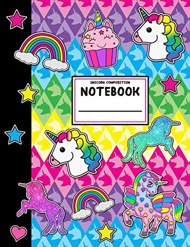 Unicorn Composition Notebook: Wide Ruled School Office Home Student Teacher 112 Pages - Unicorns Rainbows Cute Notebook (School Composition Notebooks)