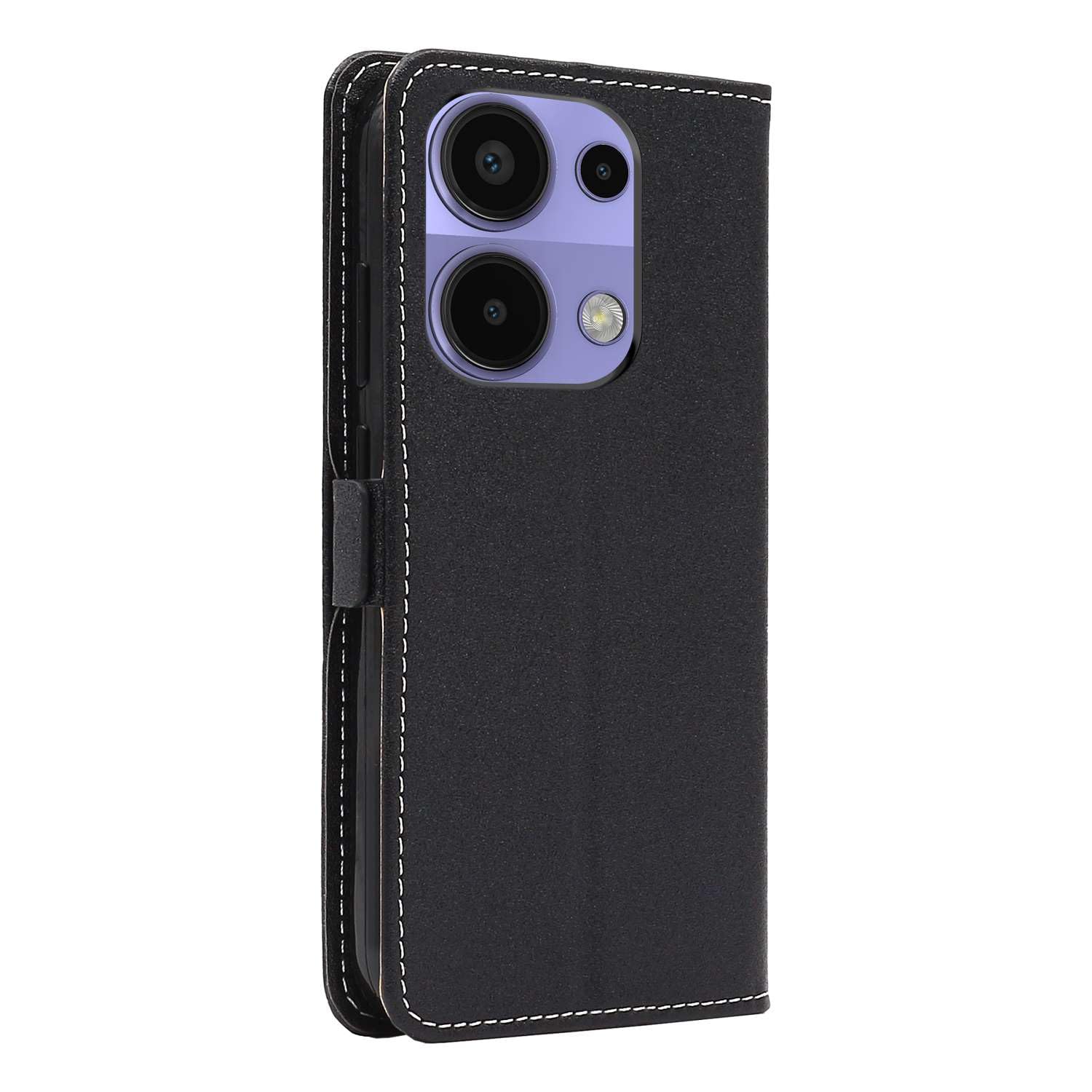 EbestStar Cover Libro Portafoglio Per Xiaomi Redmi Note 13 Pro 5G – Pelle PU Con Slot Carte + Vetro Temperato Incluso – Nero - 3