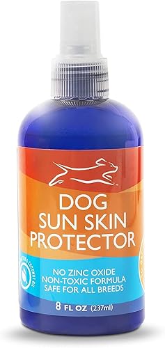 EBPP - Protector solar para perros, 8 onzas líquidas, seguro para todas las razas sin óxido de zinc, protección de mascotas e hidratante para piel,