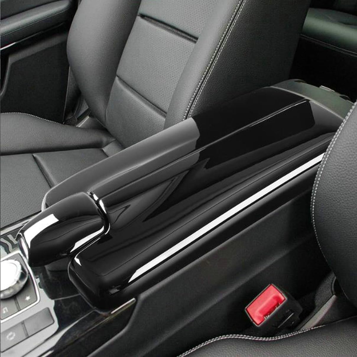Car Center Armrest Box Cover Set for Mercedes Benz E Class W212 2010 2011 2012 2013 2014 2015 Interior Auto Accessories ABS (Piano Black)