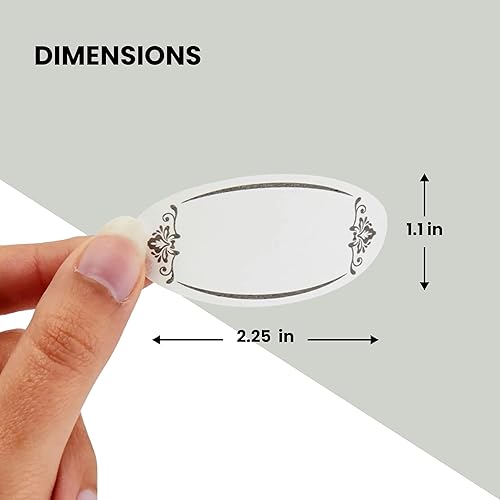 Miniatura 3 de Juvale Etiquetas solubles para alimentos – Paquete de 300 unidades, rectangulares blancas, 1.1 x 2.25 pulgadas – Etiquetas para tarros de conservas