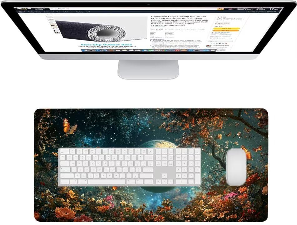 Tapis de souris XXL de qualité supérieure avec bords cousus PC