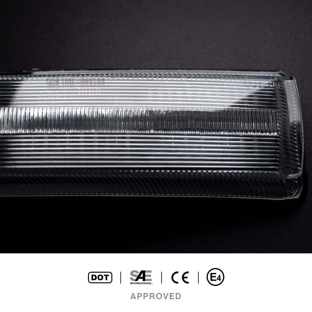 Luce Indicatori di Direzione Led Specchietto Frecce Laterale Ripetitore Compatibile Con Fiat Doblo II Op.el Vauxhall Combo D Van Retrovisore Lampeggiatore Laterale Specchio Illuminazione