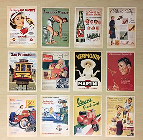 Pacote de 64 cartões postais vintage colecionáveis DreamHigh