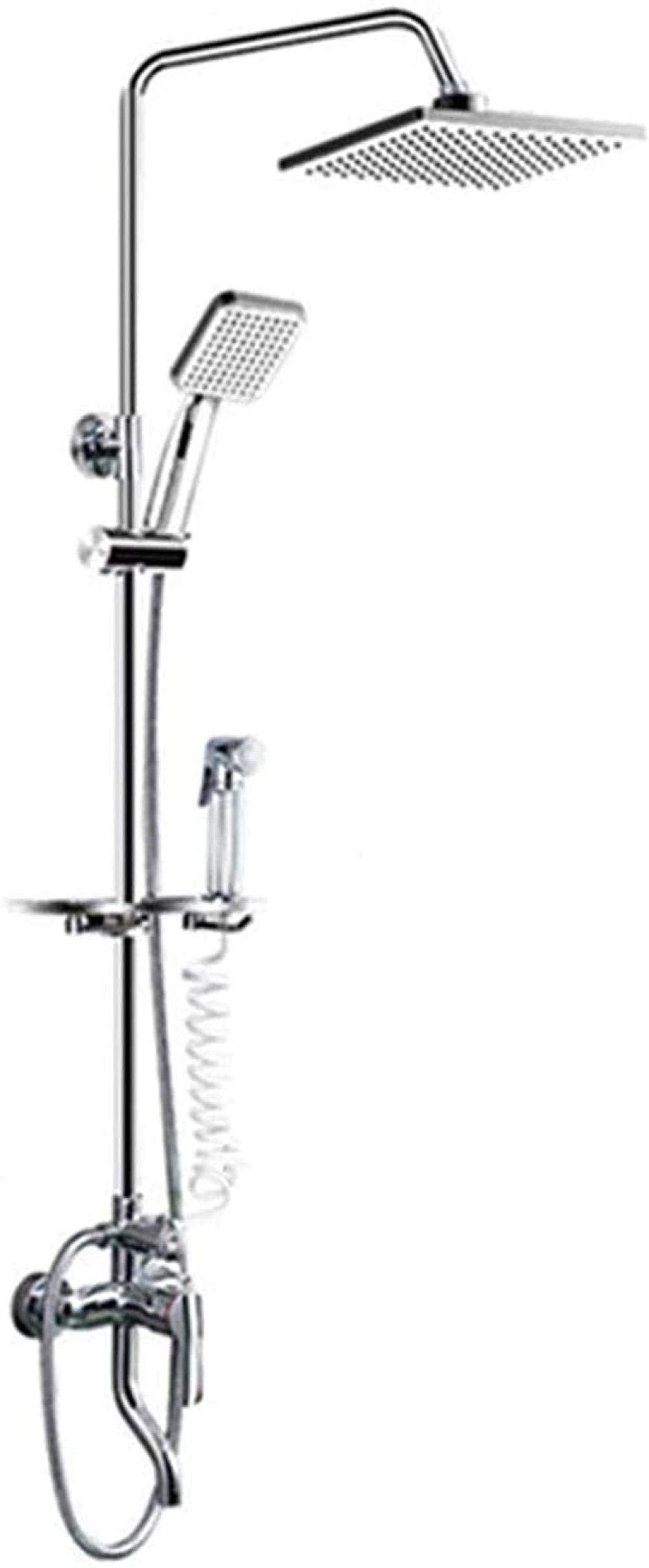 SBCGFY Pure Copper Tat Shower Set - 4 Fixed Showerheads Home Bath System For Luxurious Bathroom Experience - & Stylish Shower Faucet,