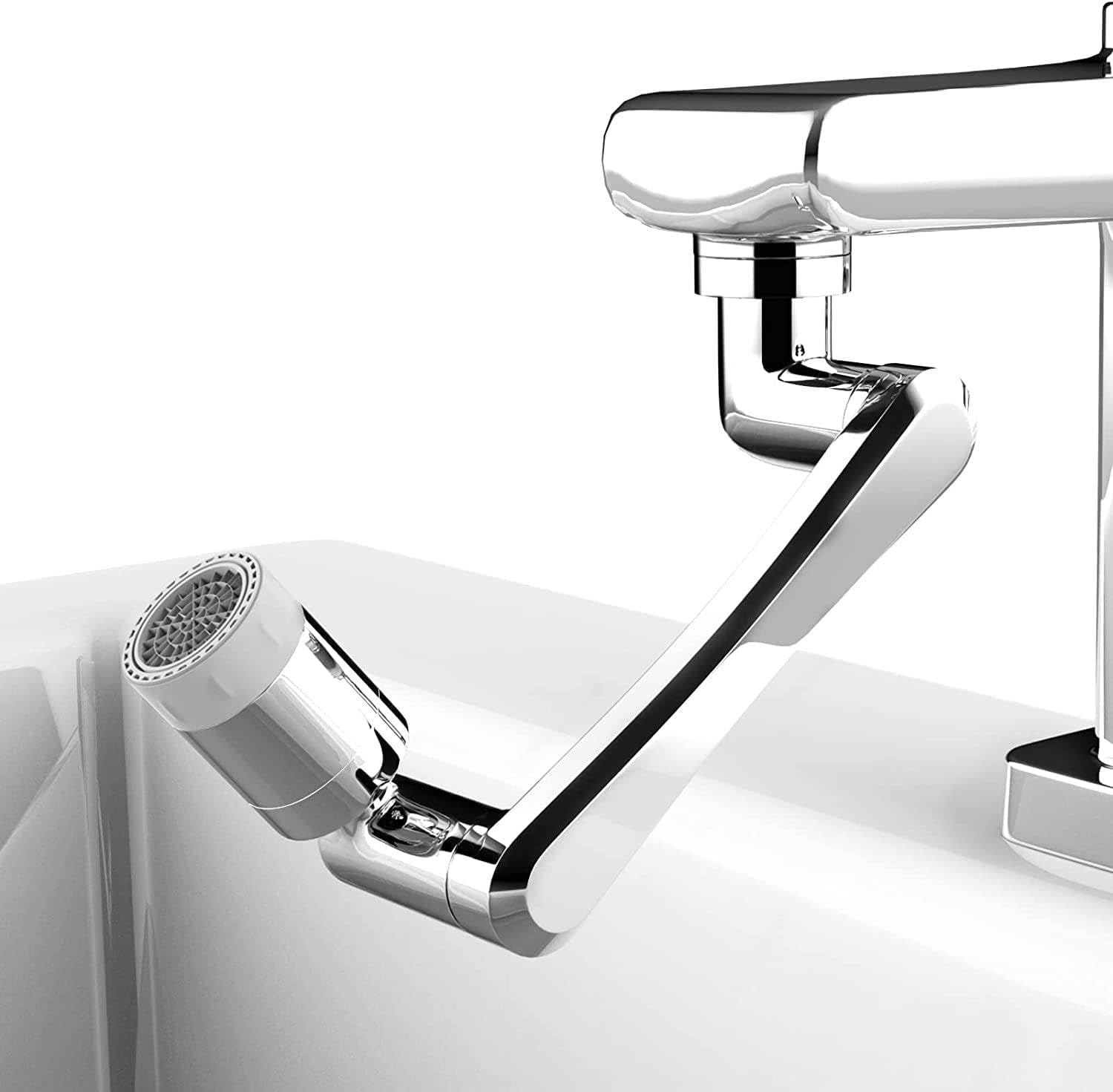 1080° Rotating Faucet Extender Aerator for Kitchen & Bathroom Sink | Foldable Robotic Swivel Tap Extension | Universal Splash Filter with 3 Water Flow Modes | Water Saving Faucet Sprayer Attachment-image-13