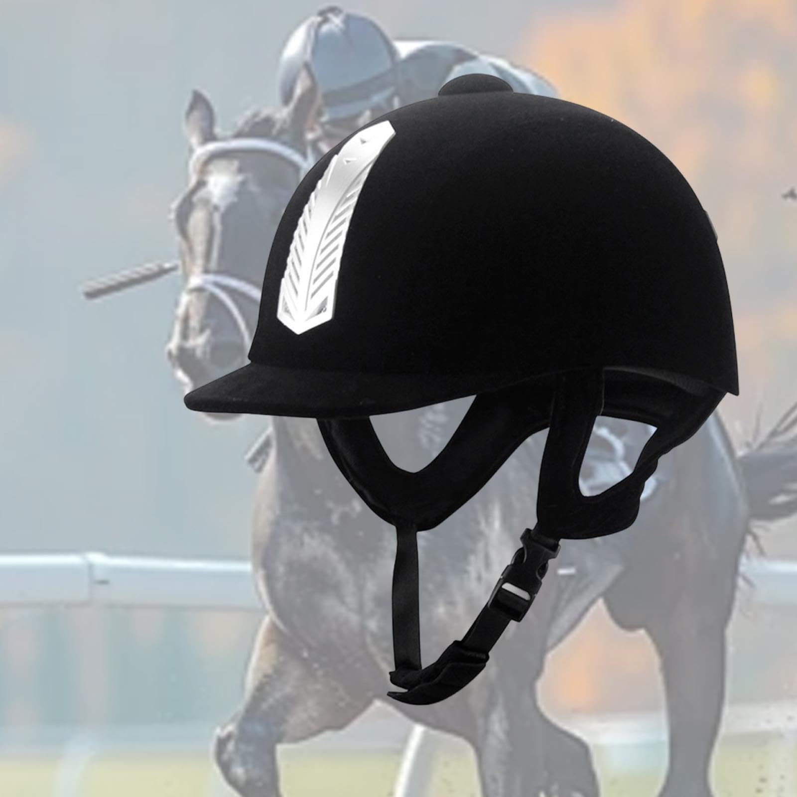 Casco Ecuestre para Equitación Gorra de Montar Casco de Protector Ventilado Respirable con Material PP Adecuado para Protección en Deportes
